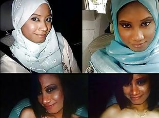 Various Turkish, Arabic and Asian girls in hijab