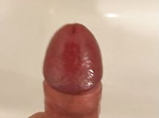 POV solo male stroking himself until strong orgasm, big dick, slow stroke, strong orgasm, big load