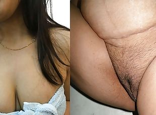 she has revealed her big boobs and her shaved pussy. While one dildo has been inserted into her vaginal hole  