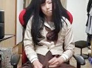 ?????????????????Masturbation in a cross-dressing sailor suit