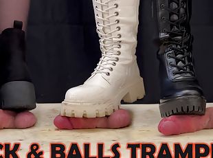 Cock and Balls Trample with 3 Sexy Boots, Bootjob &amp; CBT with TamyStarly