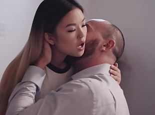 Lulu Chu moans in immense pleasure while getting her Asian pussy drilled