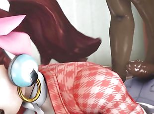 Sexy Overwatch D.va Interracial Pleasing Her Lovely Fans