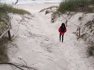 After breakfast she deserves a massage until her juice comes. Holiday Baltic Sea Poland.