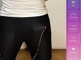 Huge hands free cum in tight pants