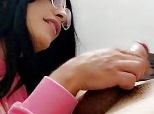 New vid out now! Sexy sissy latina milks Uncut latino cock