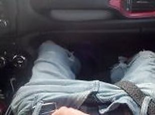 Sucking my hubby’s best friend in my car until we’re caught!