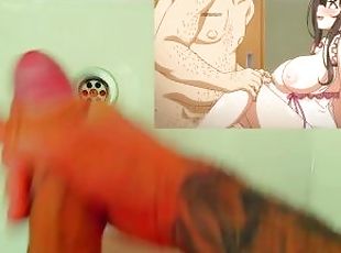 peldēšanās, masturbācija-masturbation, amatieris, spermasizšāviens, anime, hentai, māte-mother