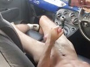 boy caught jerking in car