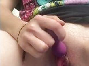 klitors, masturbācija-masturbation, orgasms, amatieris, māte, māte-mom, sperma, brunete