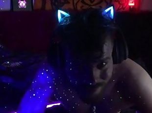 Catman Cumshots on His Cybercouch  / Virgin Solo Masturbation Universe