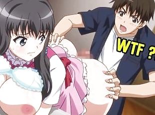 lielās-krūtis, māte-mom, japāņu, anime, hentai, bumbulīši, penis