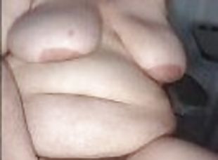 Breeding my mini fleshlight and playing with my fat tits