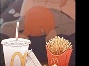 M?Donalds Girl Stars In Hot French Fries Advertise - Hentai 60 Fps MCDonalds Home Fucking