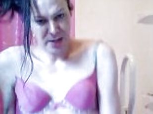 millie rides black dildo and cums in soggy wet panties