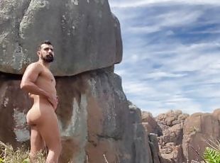 nudiste, en-plein-air, public, amateur, gay, plage, fétiche, solo, musclé, clignotant