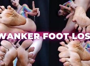 Wanker foot loser - small feet humiliation humiliatrix loser symbol fetish long nails mistress cruel